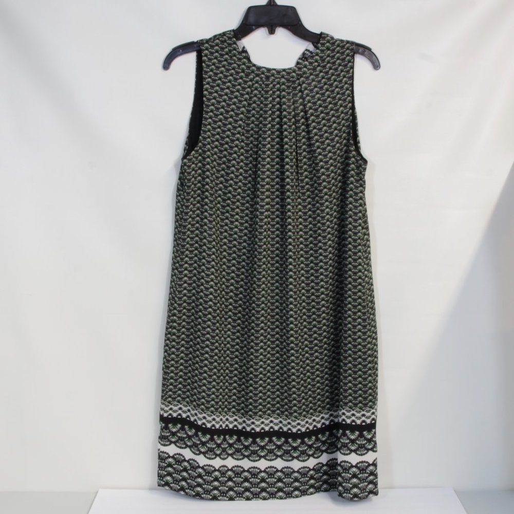 H&M Dark Green Women's Casual Dress Shift Neck Sleeveless Size 10 NWT